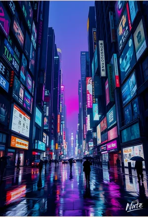 Cyberpunk City - a downloadable art print