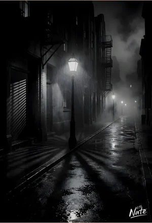 Film Noir Cityscape - a downloadable art print