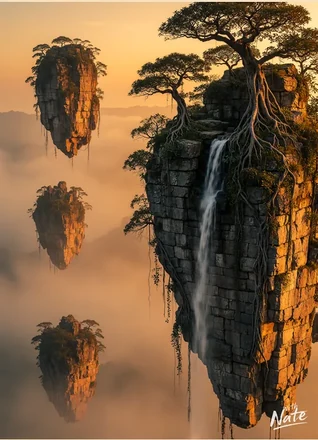 Floating Islands - a downloadable art print