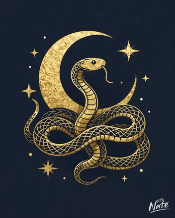Snake Moon - a downloadable art print