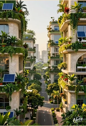 Solarpunk City - a downloadable art print
