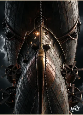 Steampunk Airship - a downloadable art print